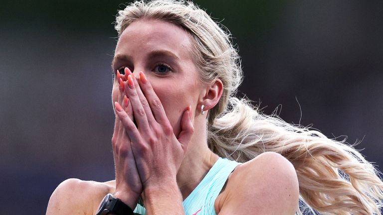 Keely Hodgkinson broke her own British 800metres record at the Diamond League meeting in Paris