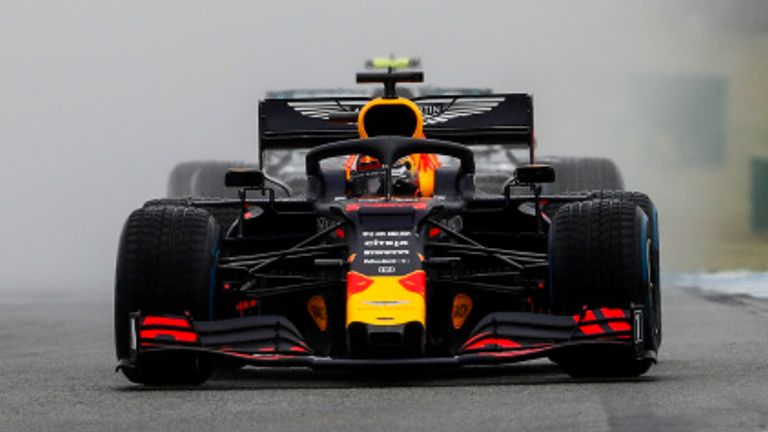 Verstappen on his way to victory at the 2019 German Grand Prix