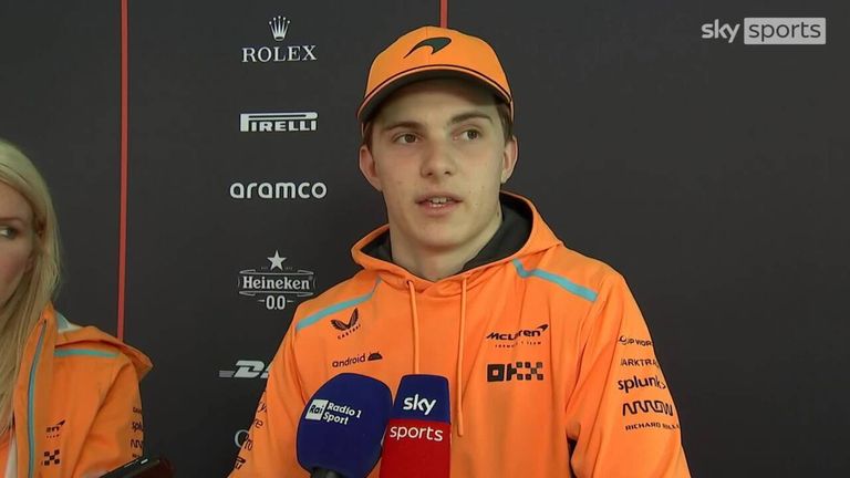 McLaren's Oscar Piastri reacts to a disappointing end to what he described as a 'a really good weekend'.