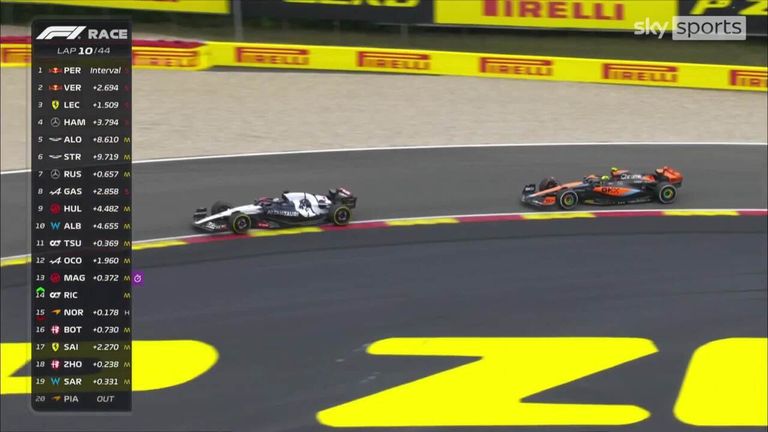 Lando Norris shows his frustration, as he struggles to build momentum at the Belgian GP