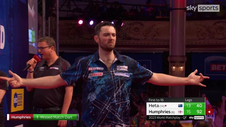 Humphries booked his place in the semi-finals with a spectacular finish!