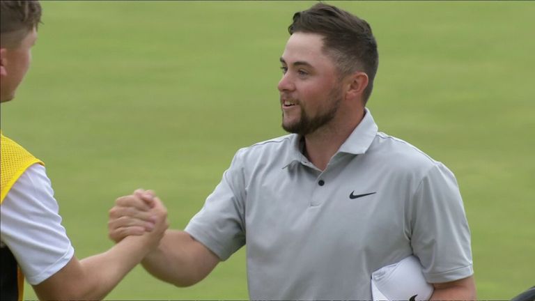 Alex Fitzpatrick birdied the 18th to card an impressive 65 at Royal Liverpool Golf Club in round three at The Open