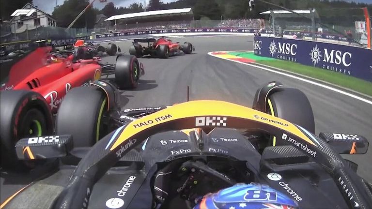 Anthony Davidson analyses what went wrong for Oscar Piastri and Carlos Sainz after the two collided on Turn One at the Belgian GP.
