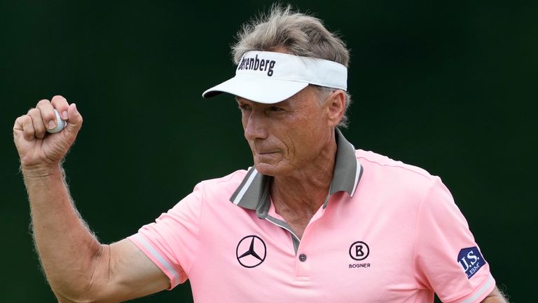 Bernhard Langer claimed a two-shot victory at the US Senior Open