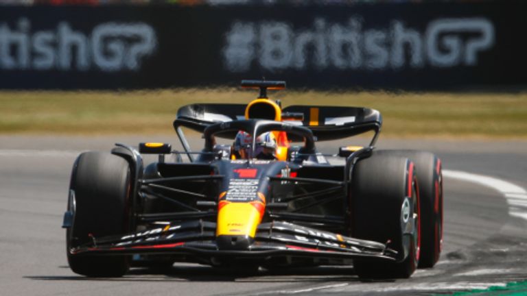 Max Verstappen topped both practice sessions at Silverstone on Friday