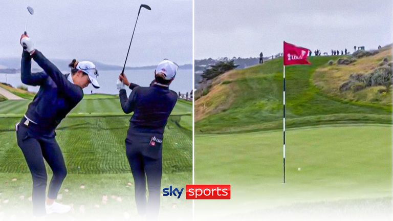 Zhang hit an incredible trick shot in her practice round ahead of the United States Women's Open Championship