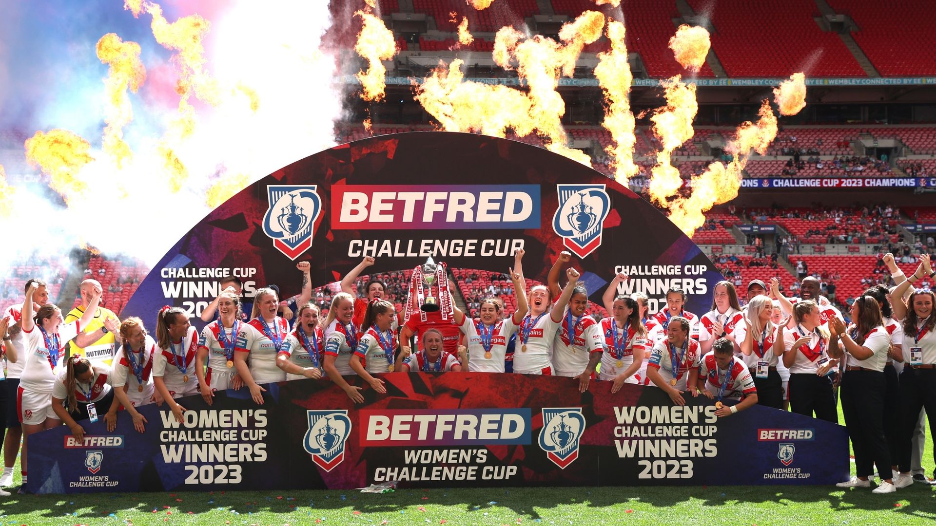 St Helens make history with Women's Challenge Cup final win at Wembley