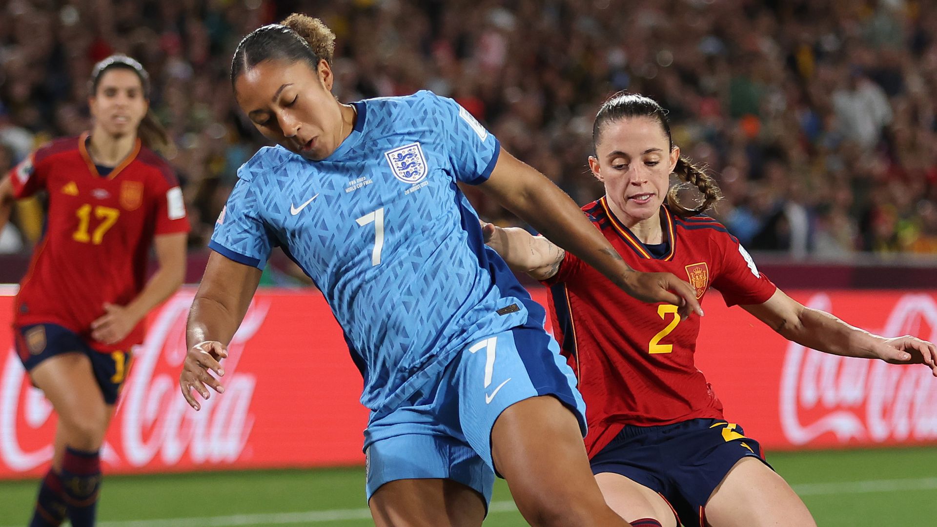England trail 1-0 to Spain in final minutes of World Cup final LIVE!