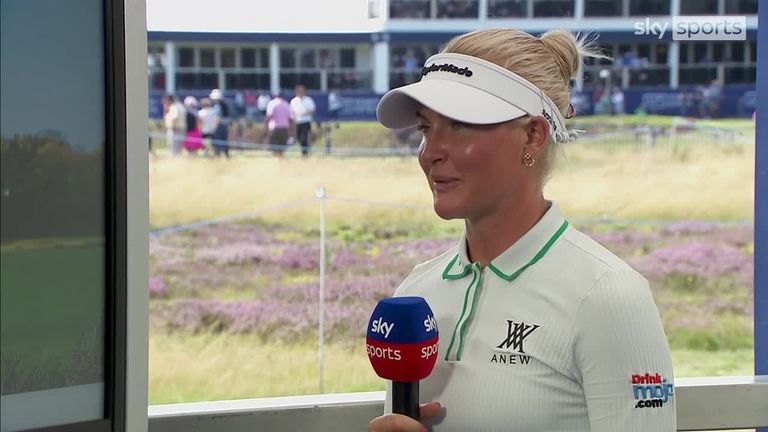 After shooting a one-under par 71 at Walton Heath in the opening round of the AIG Women's Open, Charley Hull joined Henni Koyack at the Sky Cart to talk through her round.