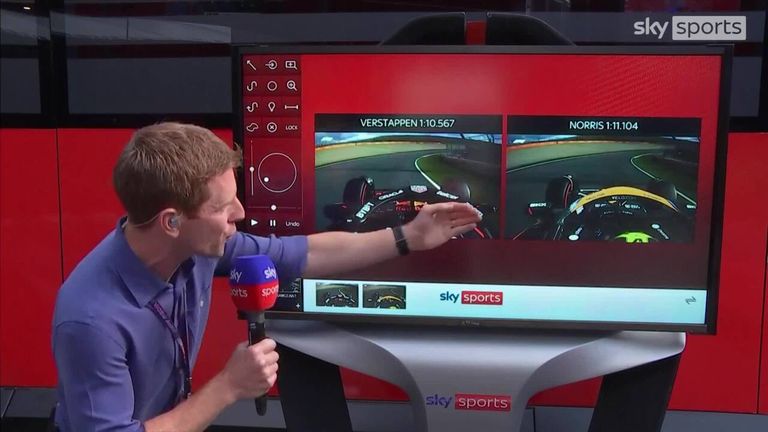 Anthony Davidson was on the SkyPad to analyse how close Lando Norris was to taking pole from Max Verstappen at the Dutch Grand Prix