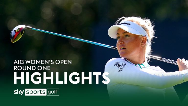 Highlights of the first round of the AIG Women's Open from Walton Heath.