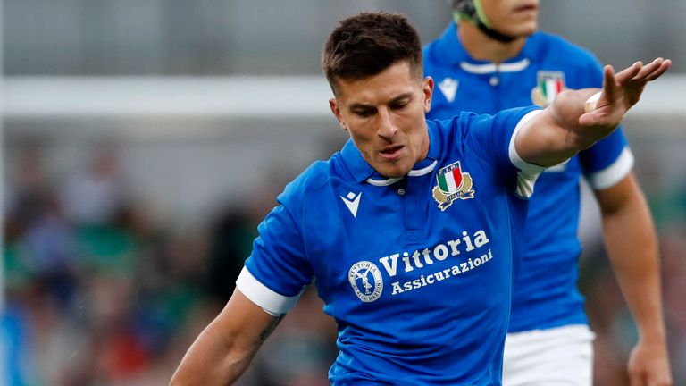 Italy's Tommaso Allan kicked the opening points of the game via a penalty on three minutes 