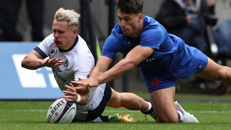 Graham did brilliantly to get to the ball and score Scotland's first try, early in the second half