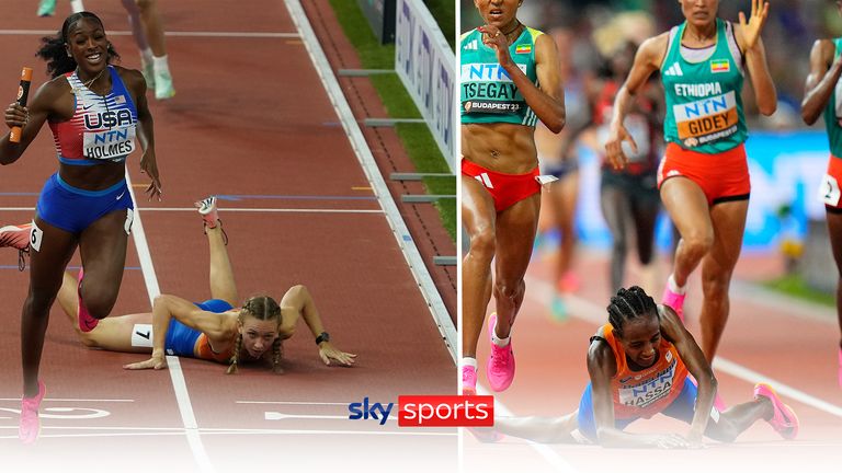 There was huge drama at the World Athletics Championships as Sifan Hassan fell in the closing metres of the women's 10,000m before Femke Bol did the same in the mixed 4x400 relay to help GB take silver