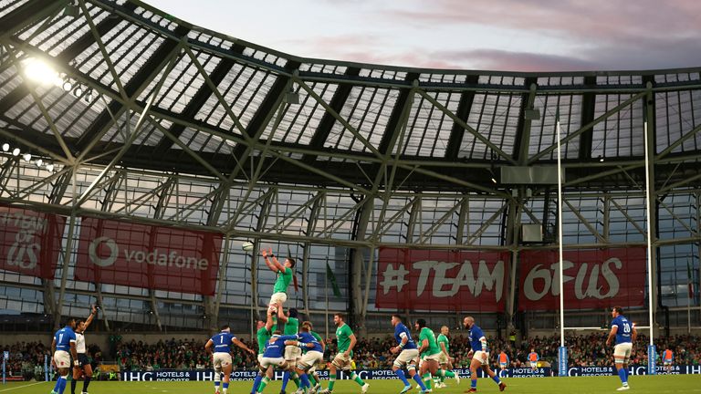 Ireland and Italy faced each other at the Aviva Stadium in preparation for September's Rugby World Cup in France 