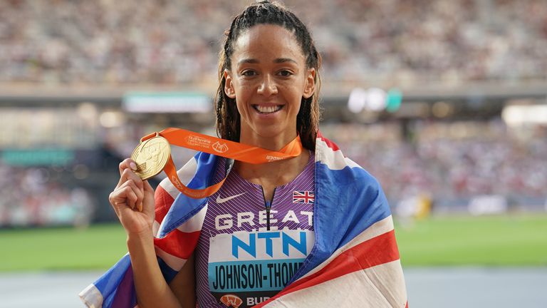 Katarina Johnson-Thompson claimed heptathlon gold at the World Athletics Championship