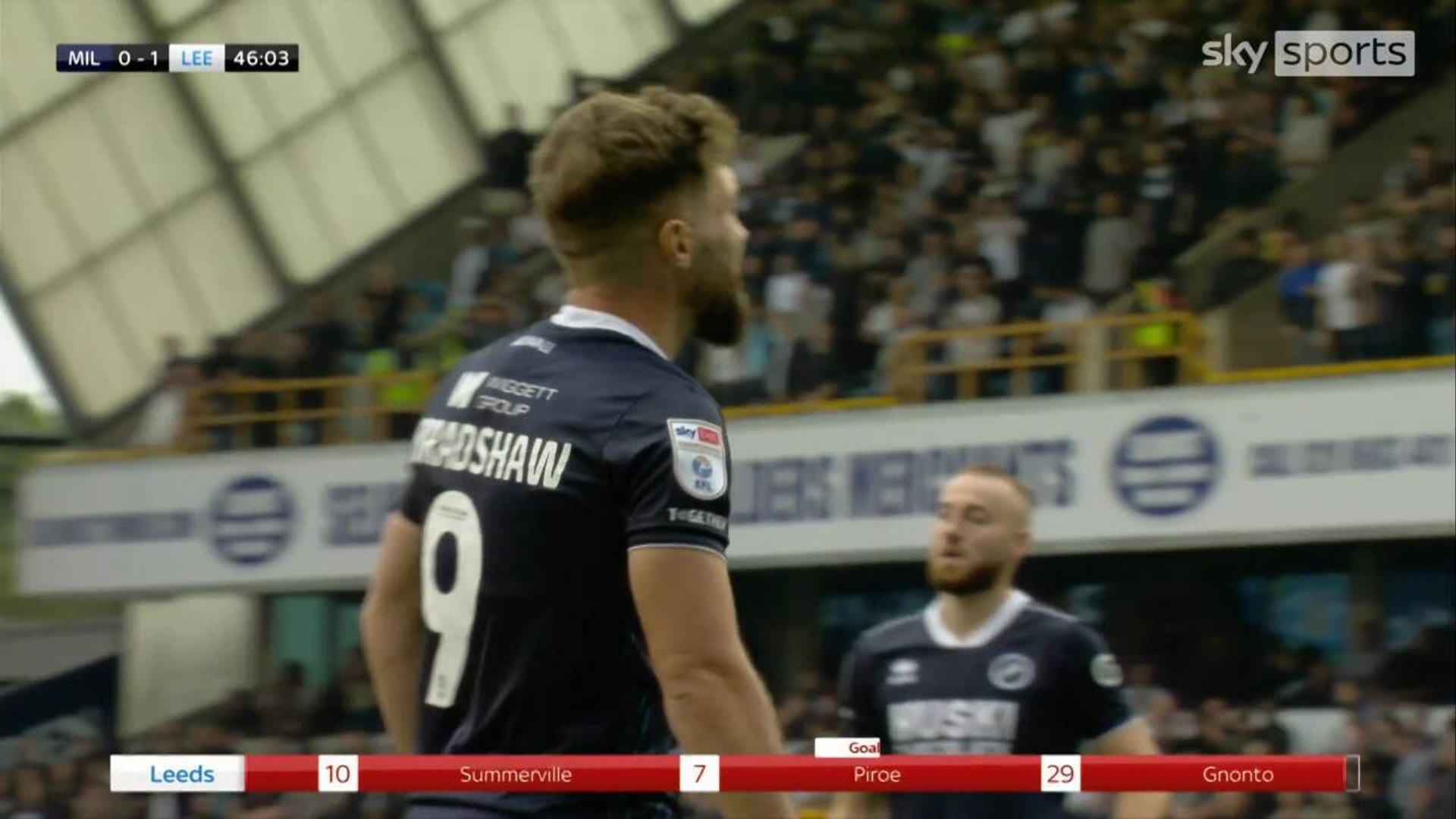 Millwall's Bradshaw spurns chance to score equaliser