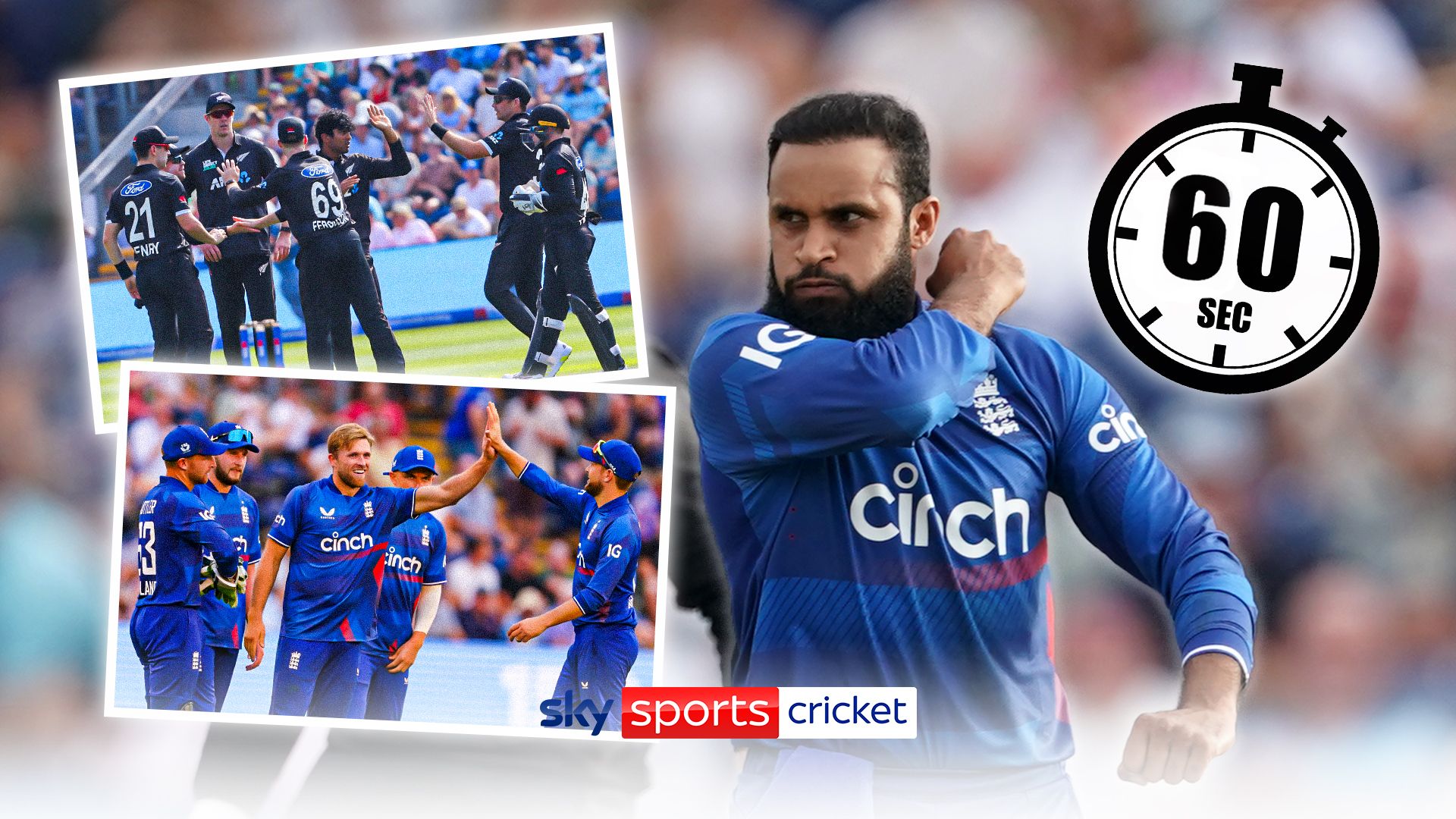 All eight wickets in 60 seconds | England vs New Zealand, first ODI