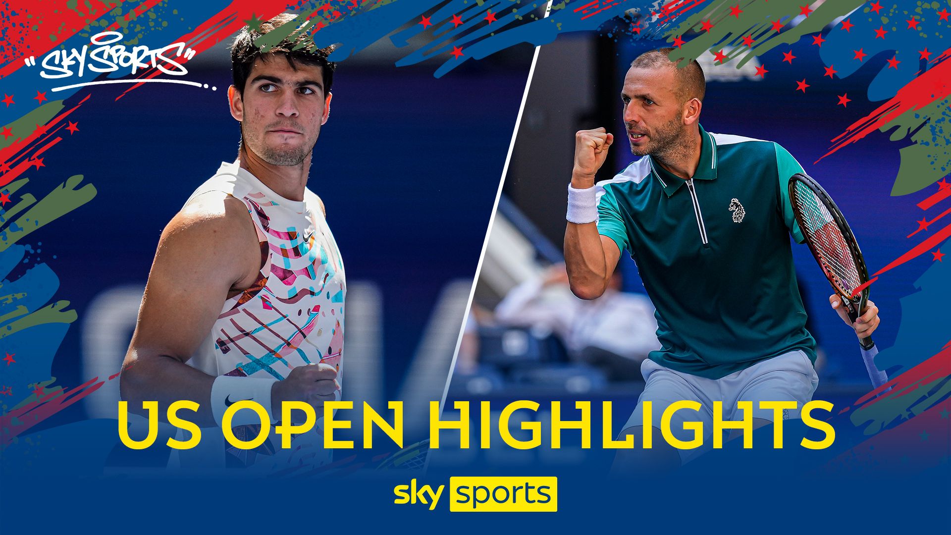 Alcaraz v Evans | US Open highlights