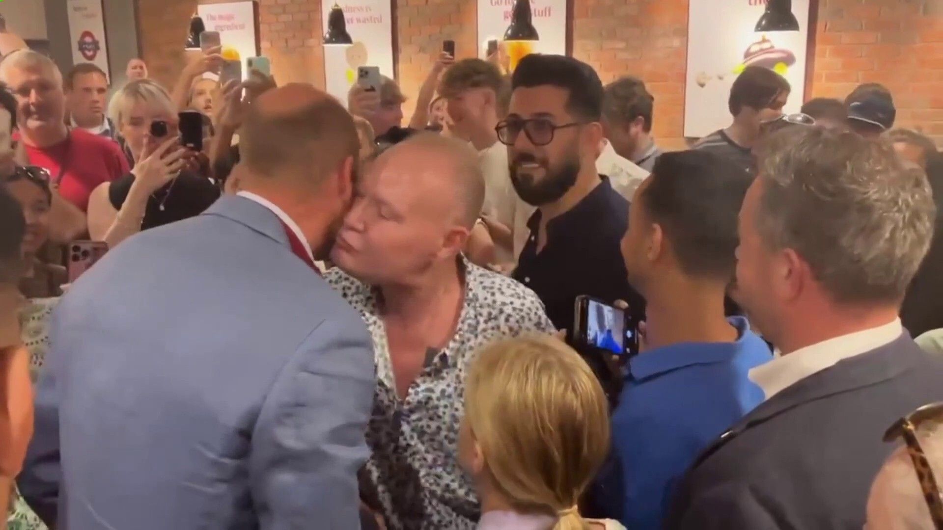 Prince William gets surprise visit from Gazza... and a kiss!