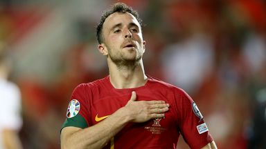Liverpool's Diogo Jota scored twice in Portugal's 9-0 win over Luxembourg