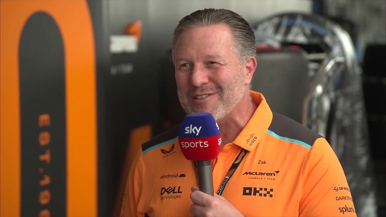 Zak Brown felt the conclusion to the Singapore GP was some of the 'best driving he has ever seen between Carlos Sainz, Lando Norris and the two Mercedes.
