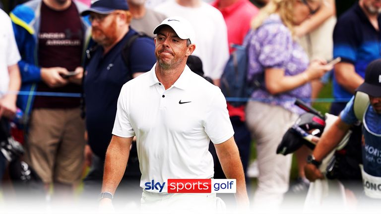 Rory McIlroy's hopes of winning the Irish Open were ended after making a triple-bogey eight at the 16th hole in the final round.