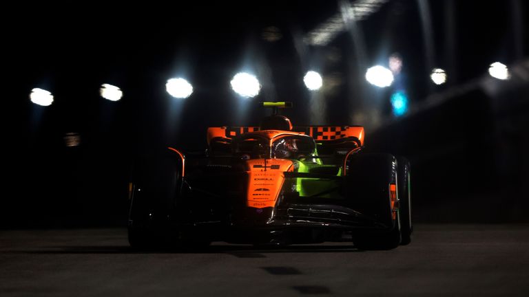 Lando Norris qualified fourth for McLaren