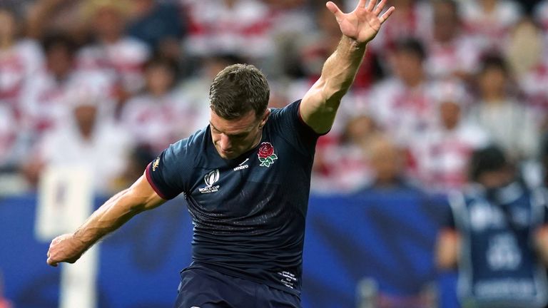 England's first points of the match came from a George Ford penalty kick