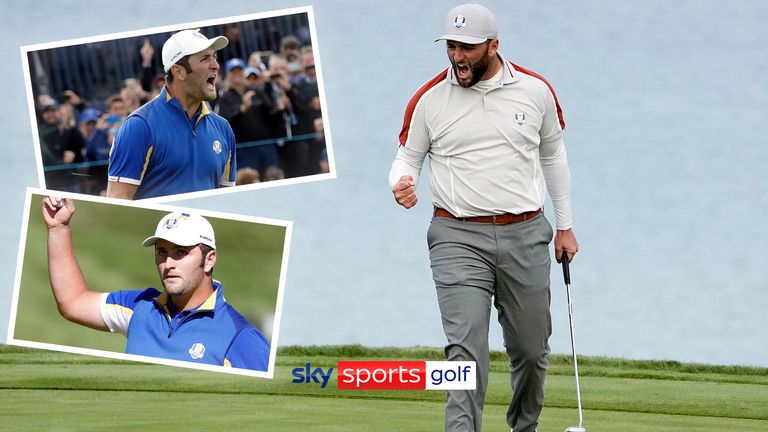 As Team Europe prepare to take on Team USA in the Ryder Cup at Marco Simone Golf & Country Club, take a look at Jon Rahm's best shots from his two appearances in the tournament.