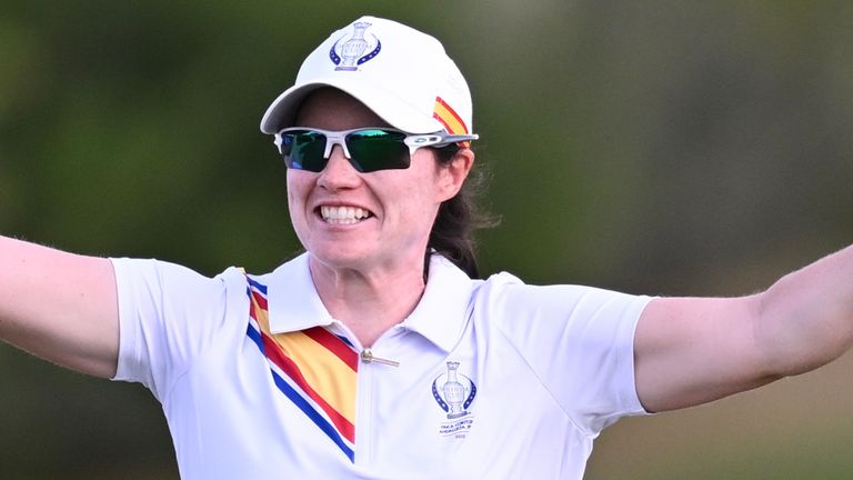 Leona Maguire was among the players to win a point for Team Europe in the Friday foursomes 