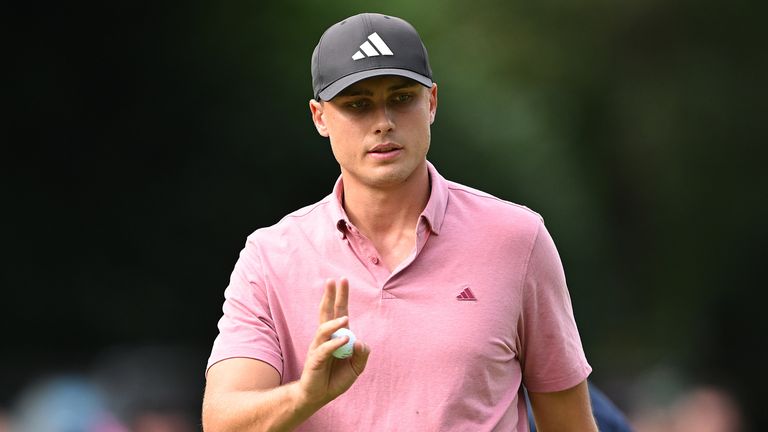 Ludvig Åberg carded a six-under 66 to take a two-shot lead in the BMW PGA Championship at Wentworth