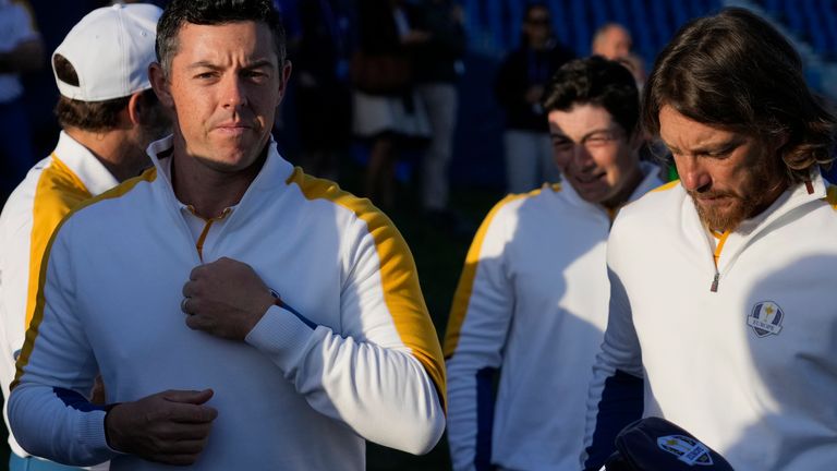 Rory McIlroy will play alongside Tommy Fleetwood on the opening day of the Ryder Cup in Rome