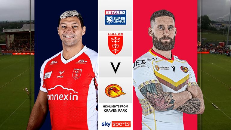 Highlights of the Betfred Super League clash between Hull Kingston Rovers and Catalans Dragons.