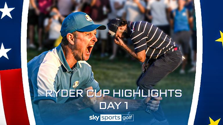 The best of the action from day one of the Ryder Cup at Marco Simone Golf & Country Club in Italy.