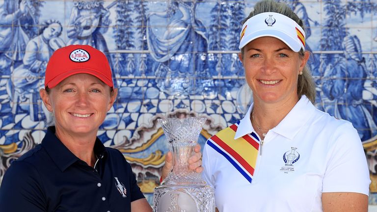 Stacy Lewis (left) and Suzann Pettersen (right) are the two Solheim Cup captains this year