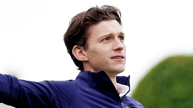 Tom Holland was one of the stars involved in the Celebrity Pro-Am ahead of the BMW PGA Championship