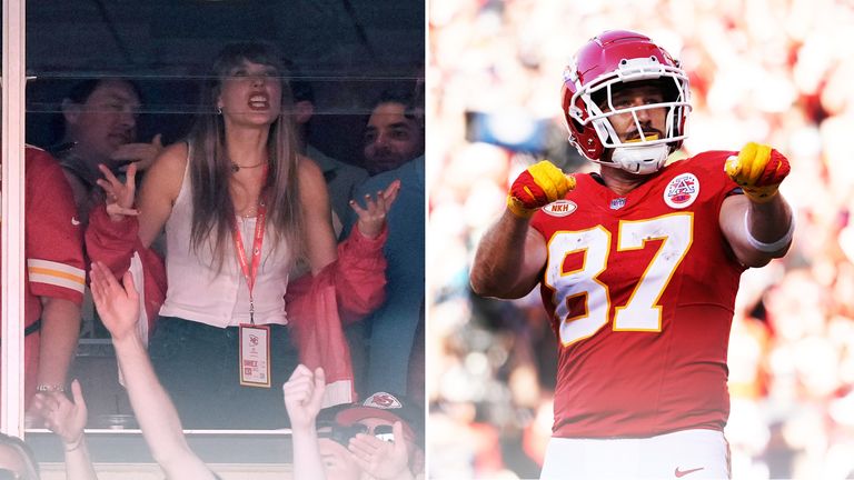 Taylor Swift turns out to see Travis Kelce, Kansas City Chiefs play Chicago  Bears