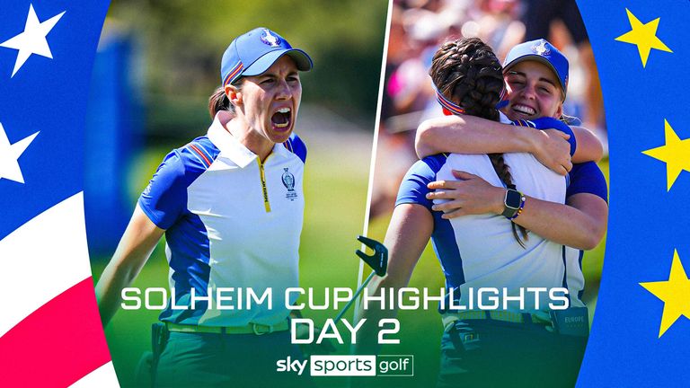 The best of the action from day two of the Solheim Cup at Finca Cortesin in Spain.
