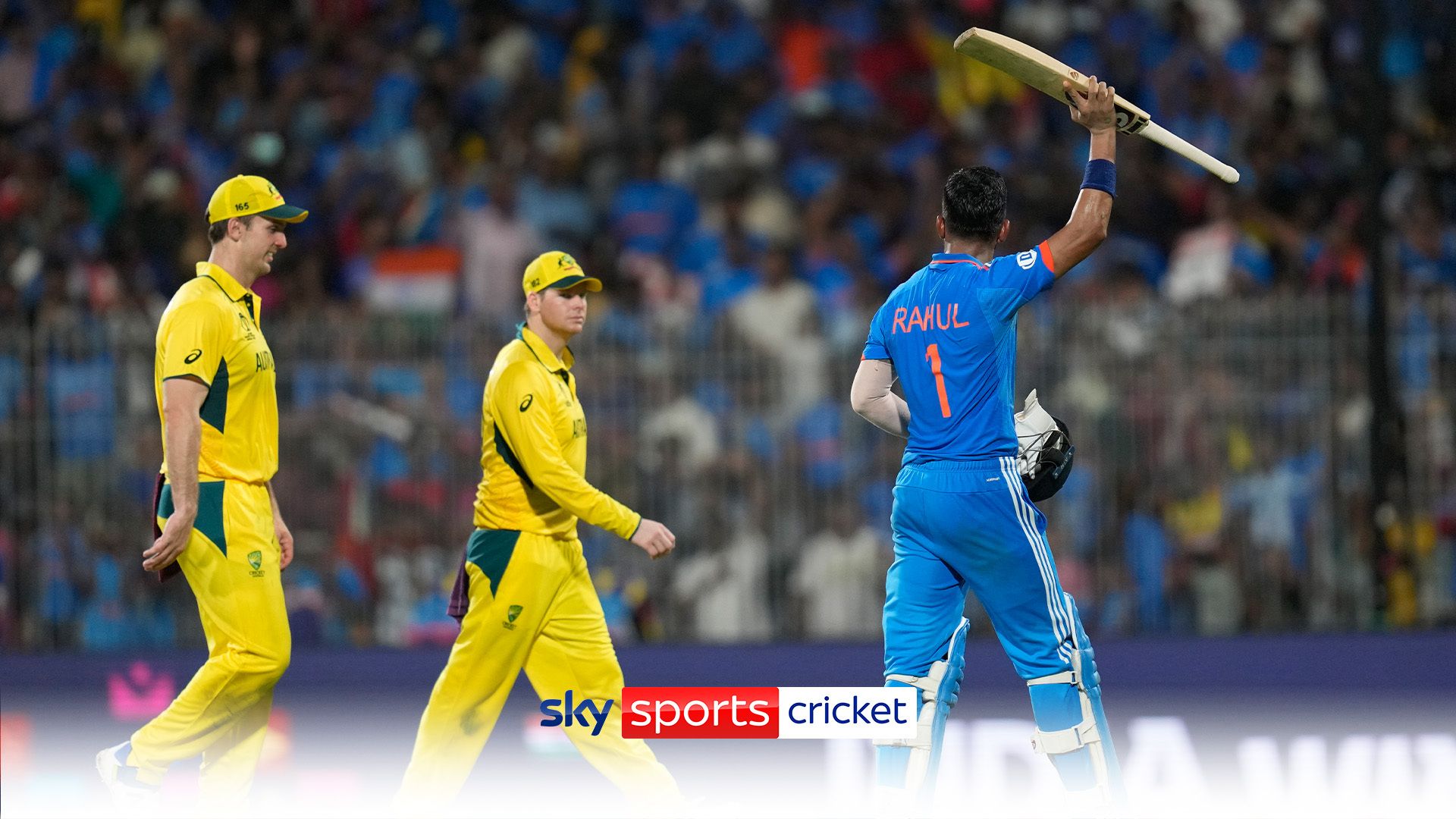 Rahul finishes off Australia with an unwanted six!