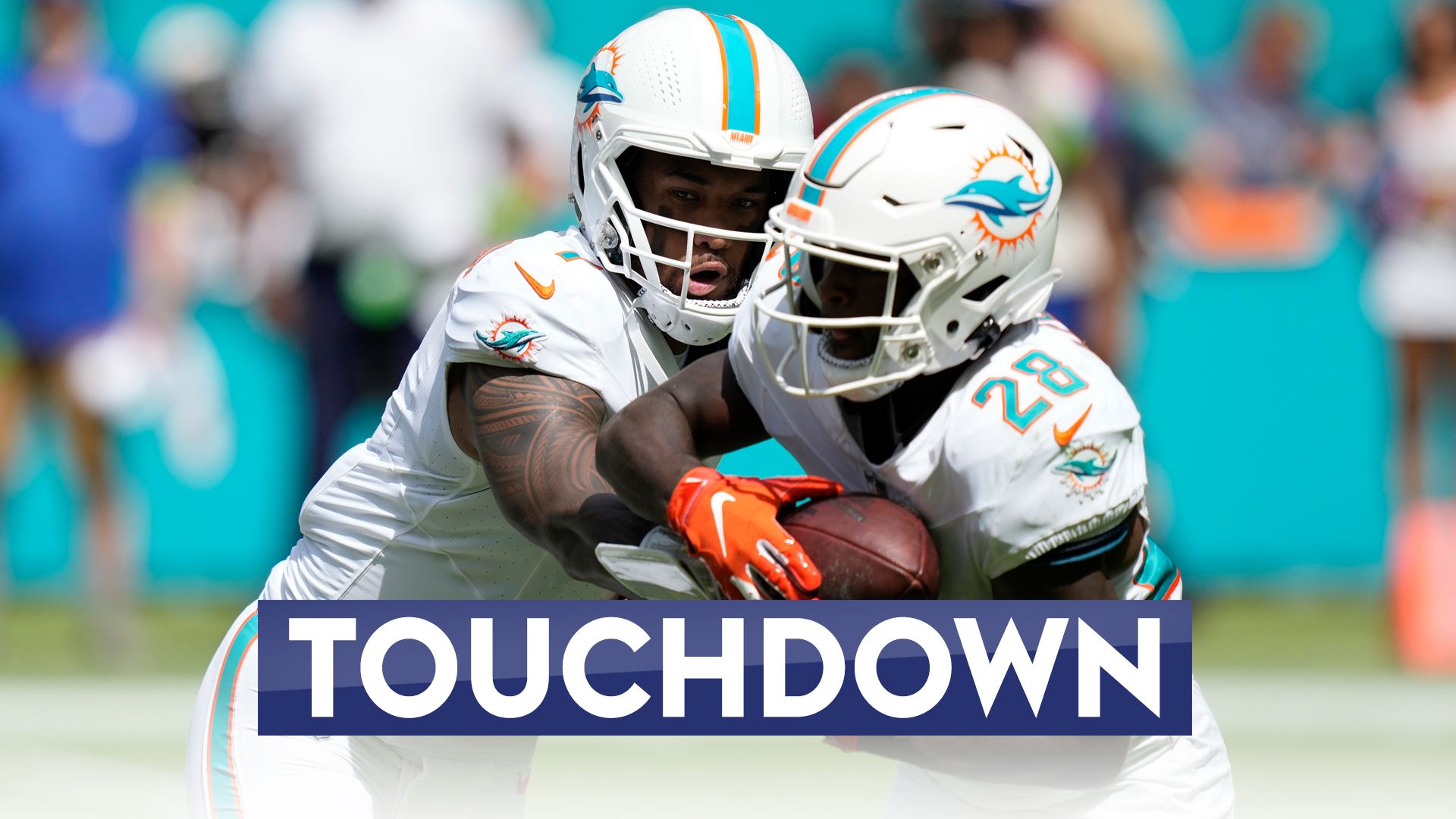 76-yard TD! Achane gone in a flash for long score