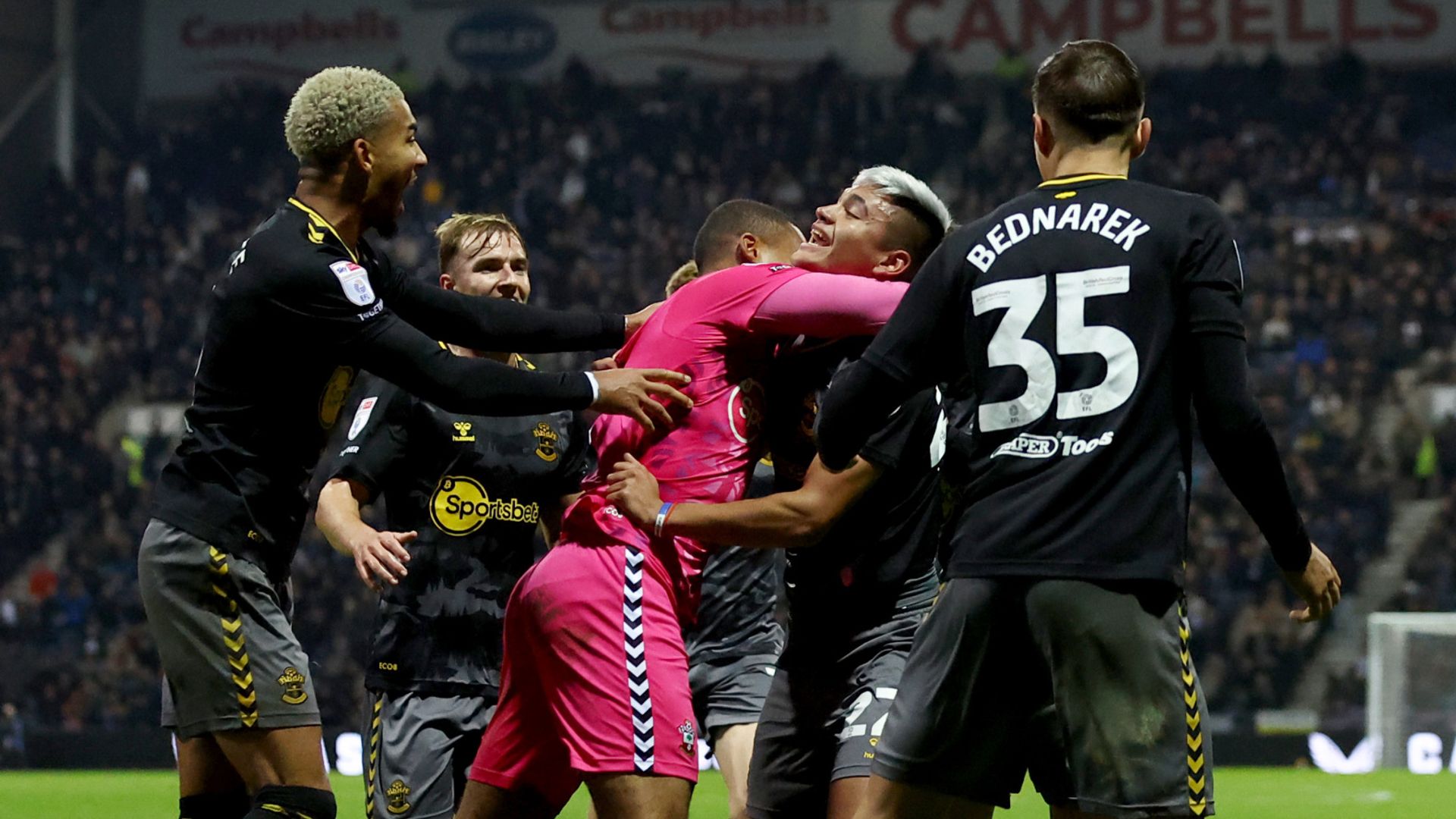 Southampton earn point at Preston after stoppage-time Evans OG