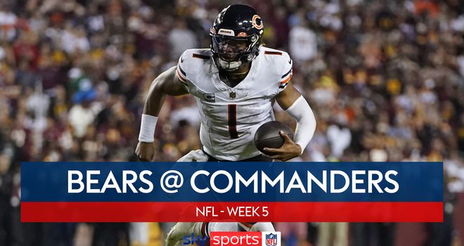 NFL games today: Bears at Commanders open Week 5 on Thursday Night