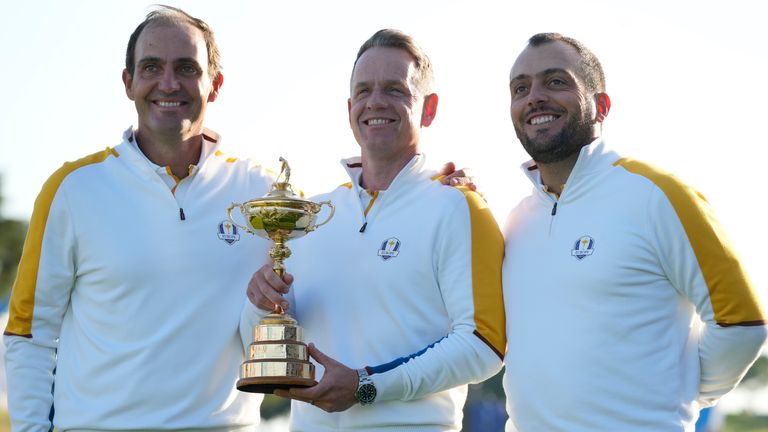 Edoardo Molinari (left) could be a contender to lead Team Europe at the 2025 Ryder Cup in New York