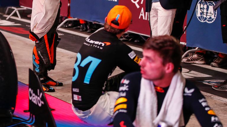 Verstappen and Piastri try to recover just moments after the Qatar Grand Prix