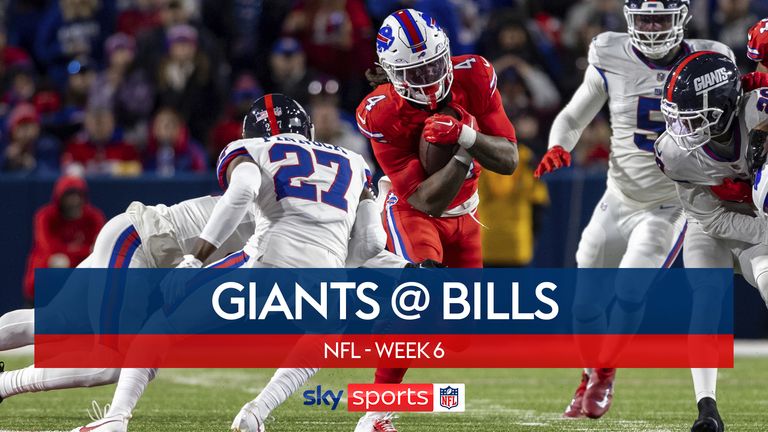 Highlights of the week six clash between Buffalo Bills and New York Giants in the NFL