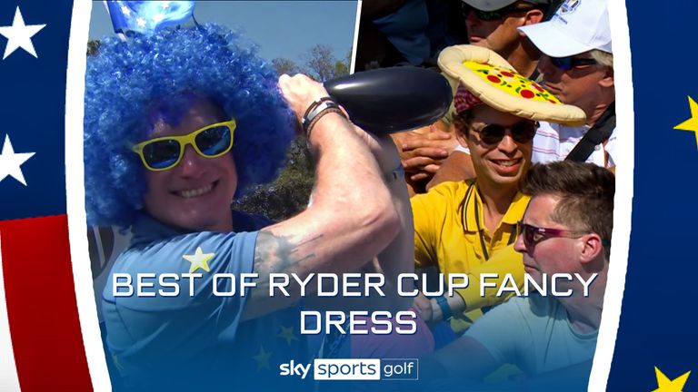 Take a look at the best fancy dress from the Ryder Cup weekend with dinosaurs, astronauts, hot dogs and more!