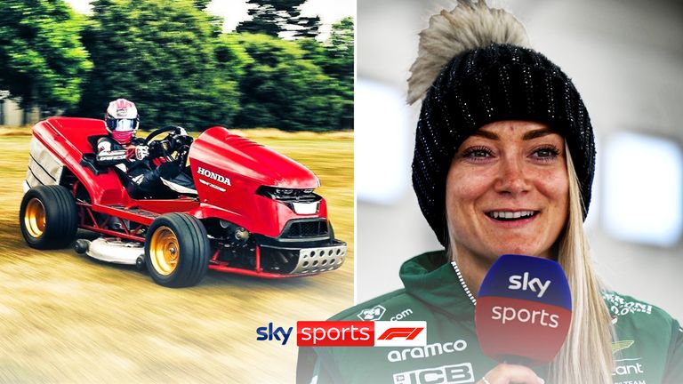 Speaking on the Sky Sports F1 Podcast, Hawkins reveals the bizarre Guinness World Record she holds... involving a lawnmower and a lot of speed!