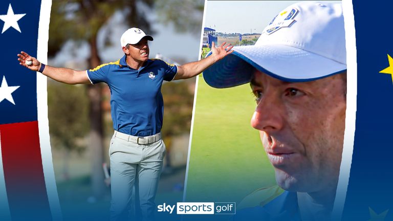 A tearful Rory McIlroy spoke of how much winning four points during the Ryder Cup in Rome meant to him