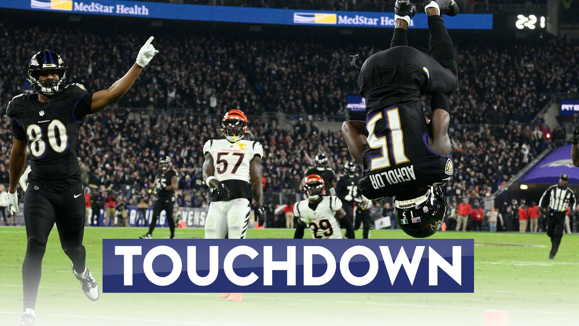 Front-flip touchdown! Agholor's epic 37-yard run ends in style